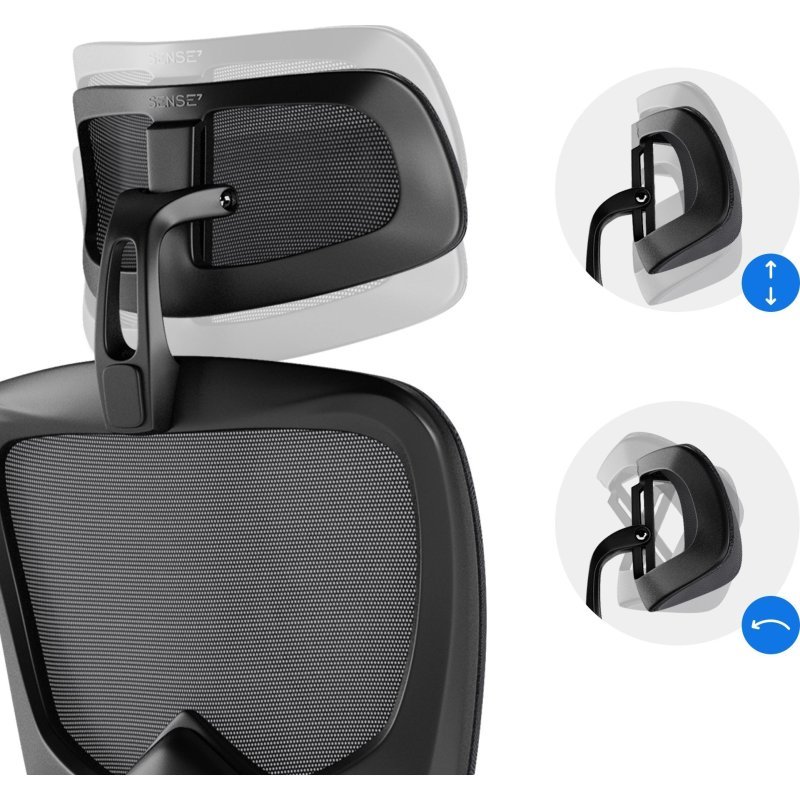 Thumbnail 2 de SENSE7 Veno Silla de escritorio ergonómica ajustable negra