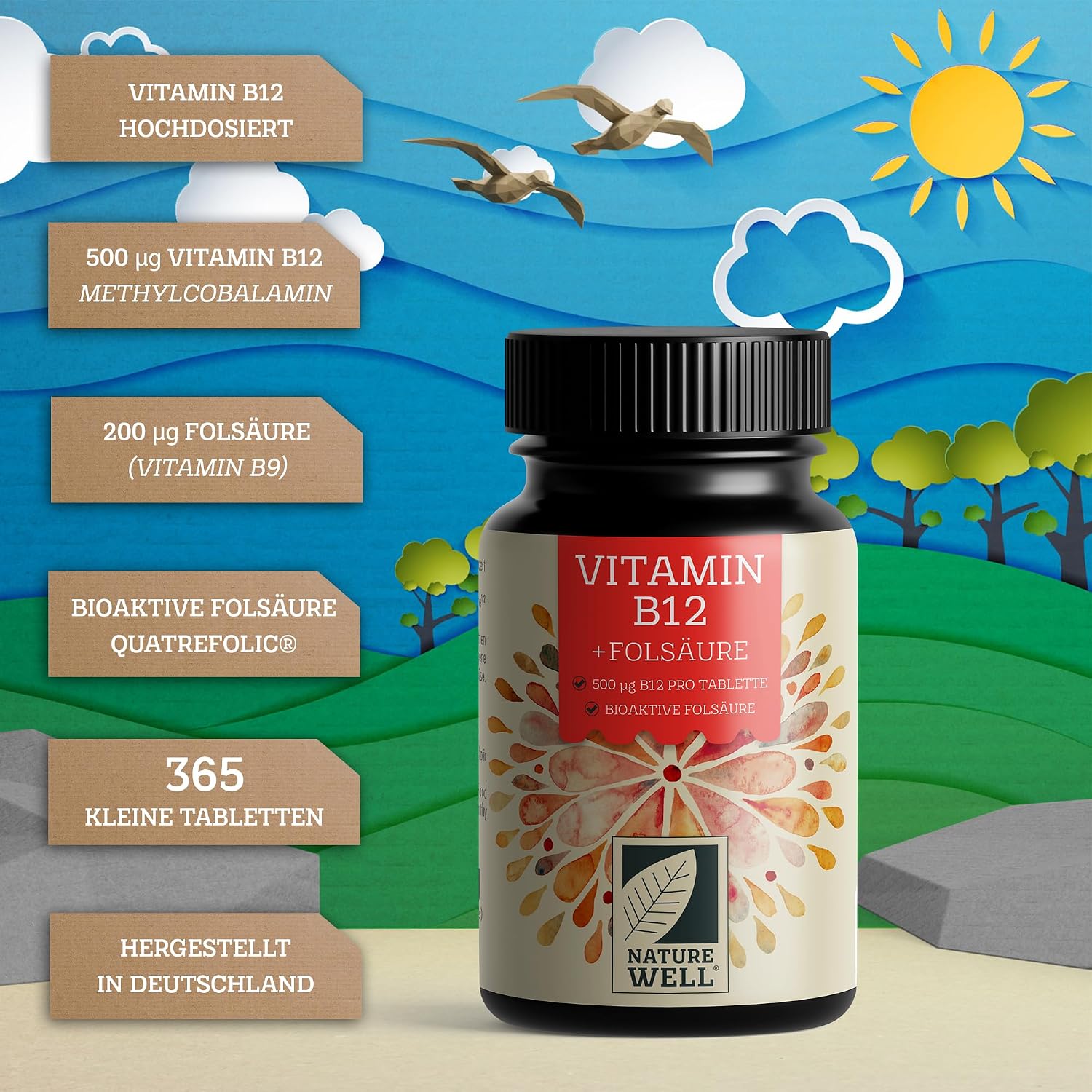 Detalle 2 de Vitamin B12 hochdosiert 365 Tabletten