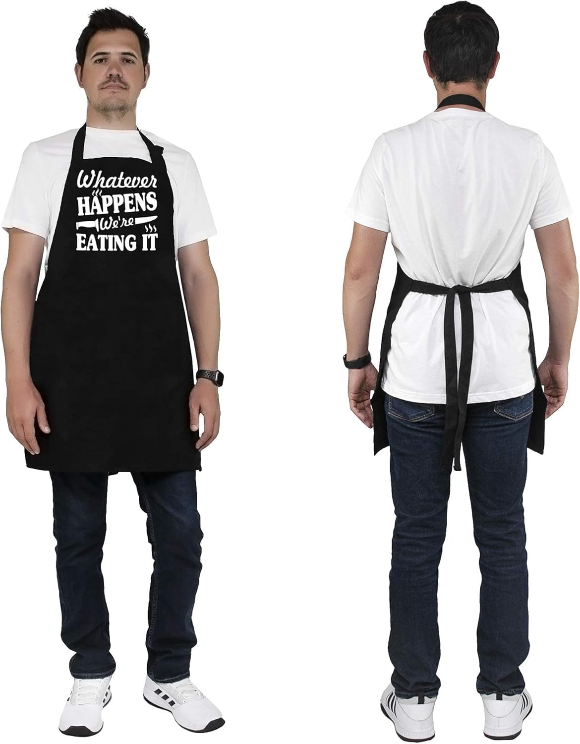 Detalle 1 de Funny Husband Apron for Grilling and Cooking, with 3 Pockets