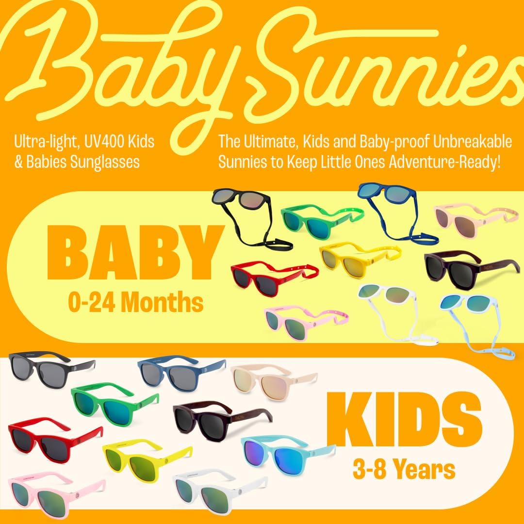 Thumbnail 6 de BABY SUNNIES lunettes de soleil polarisées pour bébé (0 à 24 mois) noir et pêche, monture flexible