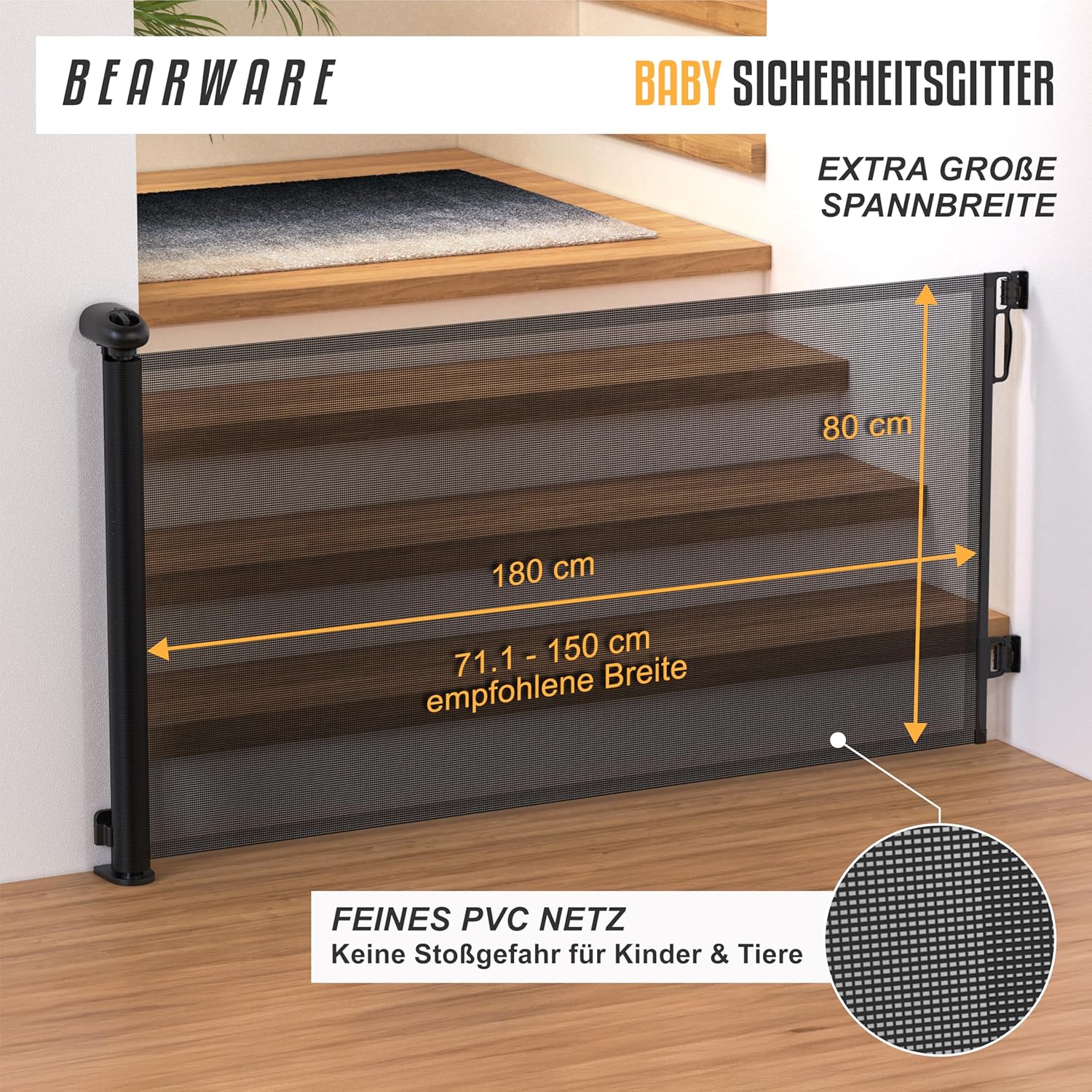 Thumbnail 1 de CSL Schutzgitter Treppe bis 180 cm 🚪