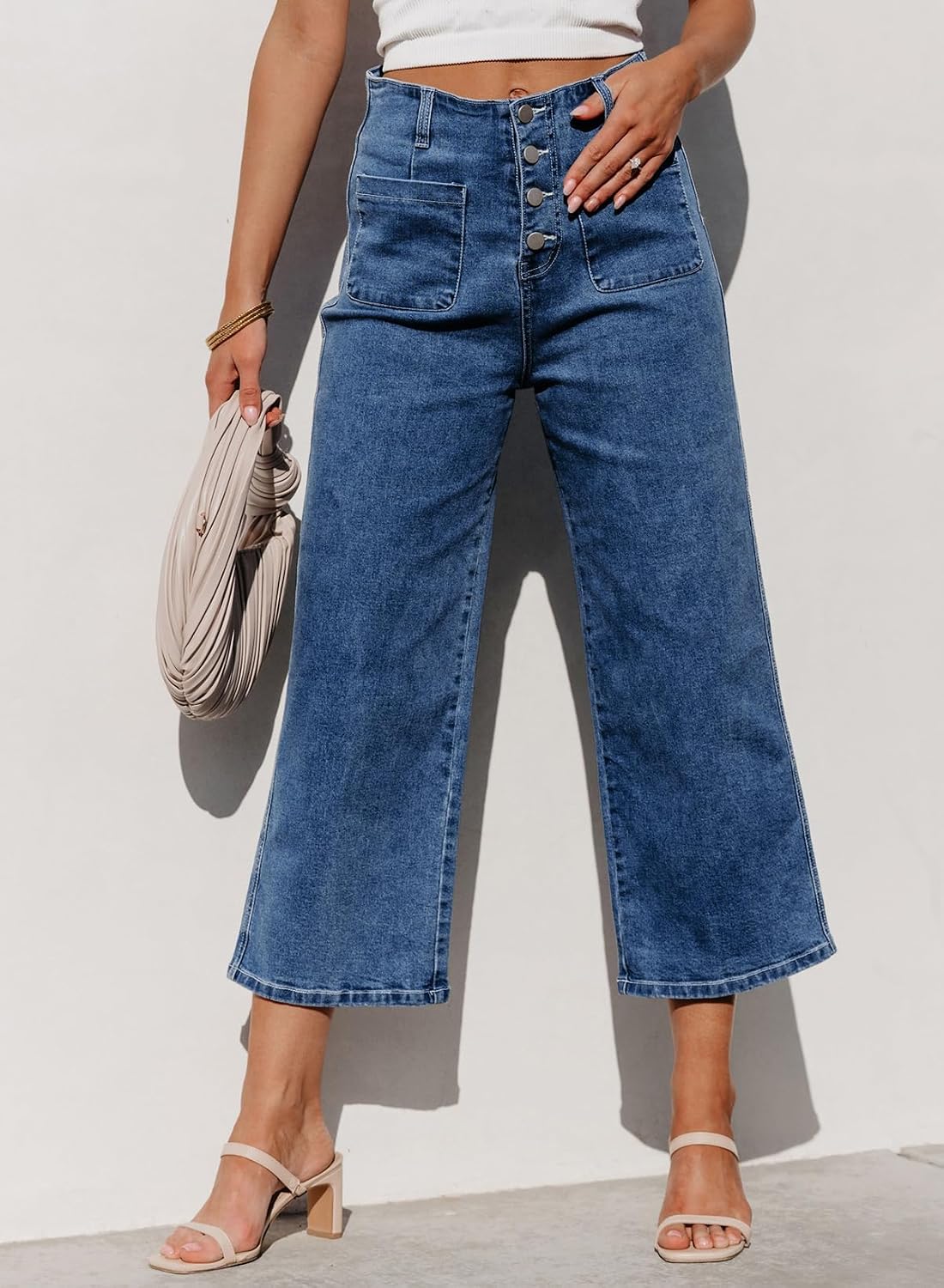 Thumbnail 6 de SIDEFEEL Wide Leg Jeans High Waisted