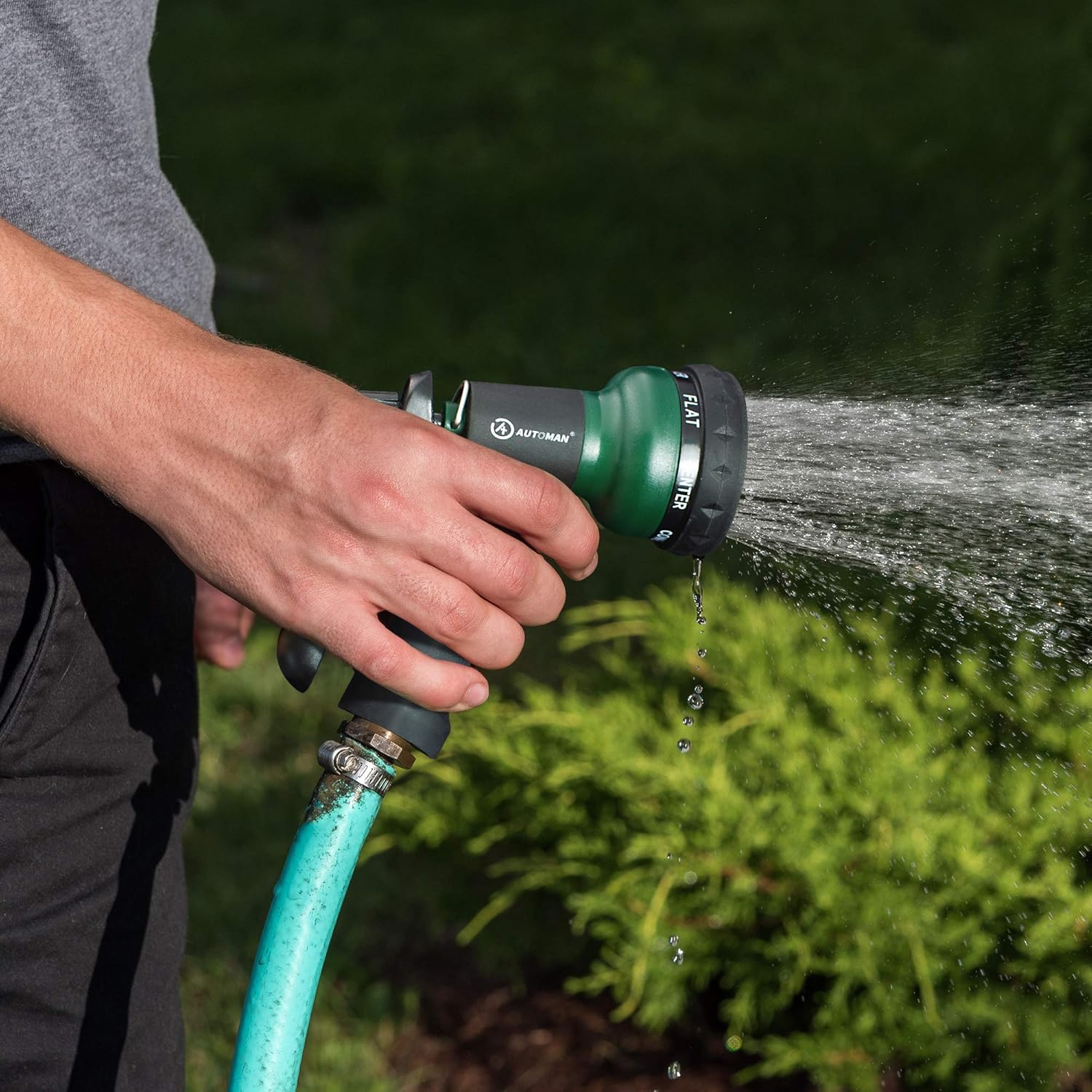 Detalle 1 de AUTOMAN Garden Hose Nozzle with 7 Adjustable Spray Patterns