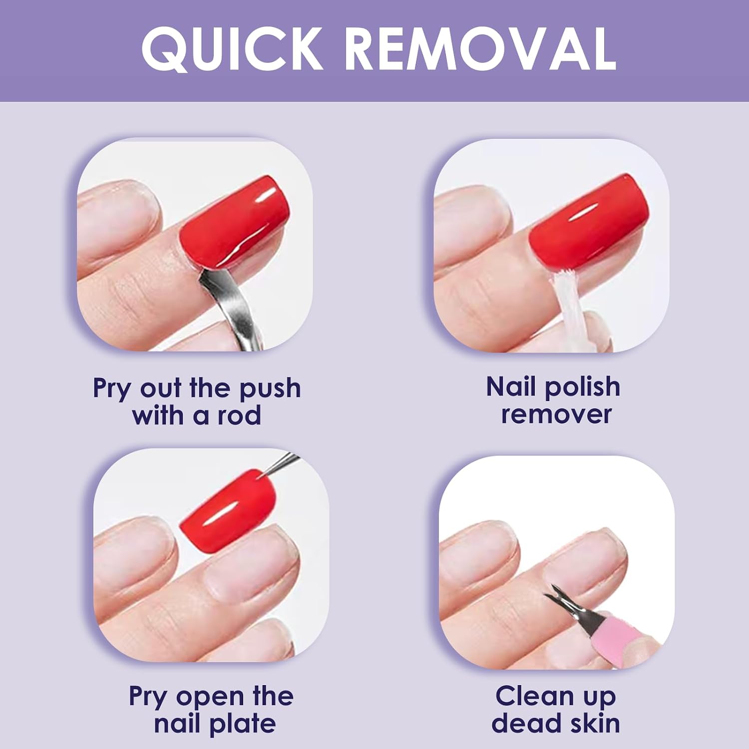 Detalle de Remover semipermanente per unghie 15 ml con solvente e strumenti per rimozione gel, Magic Solvente