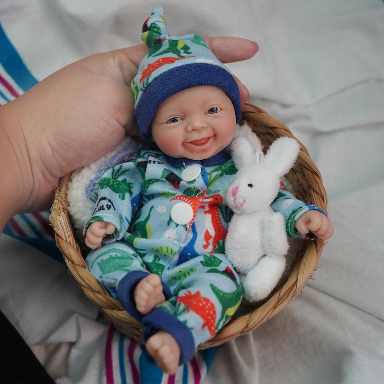 Thumbnail 1 de Newtotlove 7" Reborn Baby Dolls Boy: Full Silicone Mini Realistic Reborn