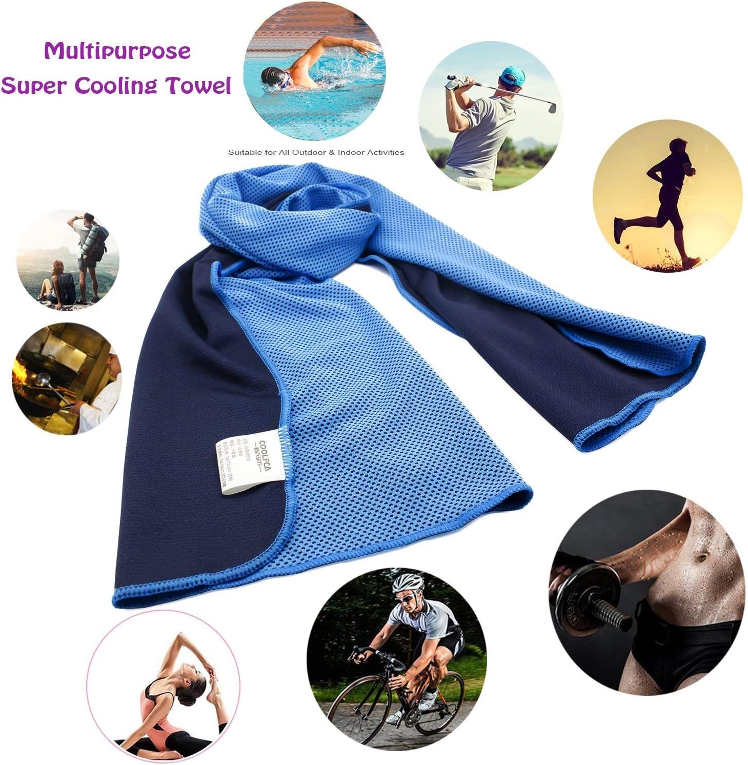 Detalle 2 de VAKKI Cooling Towel ice-cold sports towel 🧣