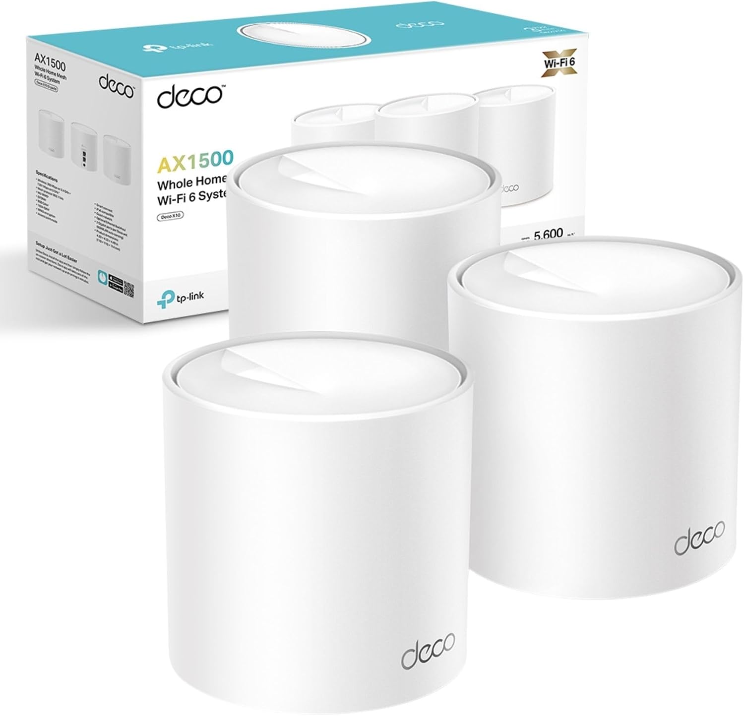 Detalle de TP-Link Deco X10 (3-pack) AX1500 Wi‑Fi 6 Mesh System