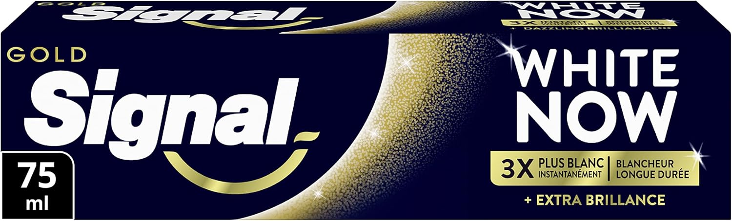 Thumbnail 1 de SIGNAL White Now Gold Blancheur – Dentifrice 3x75 ml pour un sourire plus blanc dès le premier brossage