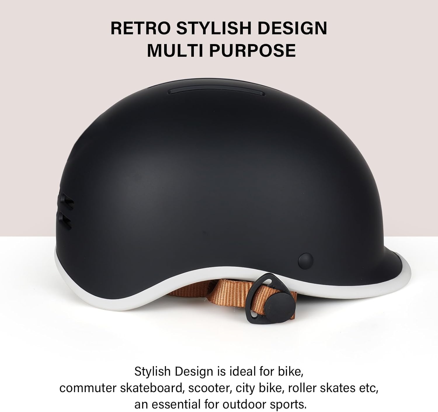 Detalle de Ckorison adult bike helmet with adjustable dial (56–61cm) for commuting, road biking & skating
