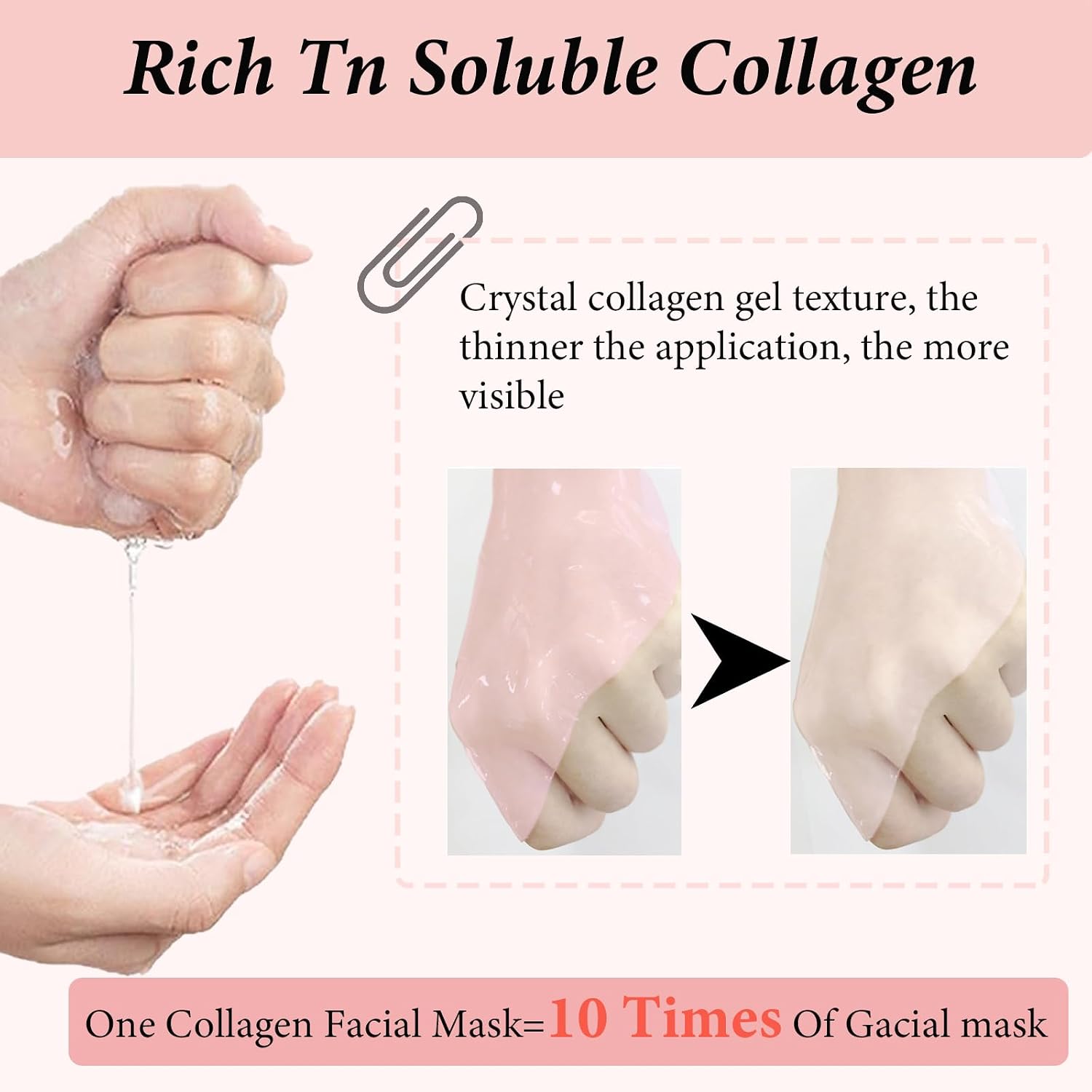 Detalle de Maschere viso al collagene da 4 pezzi