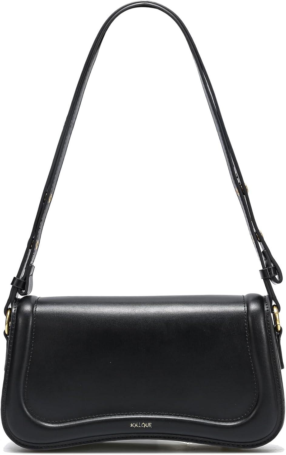 Detalle de JOLLQUE Crescent Shoulder Bag for Women – Small Leather Dumpling Crossbody