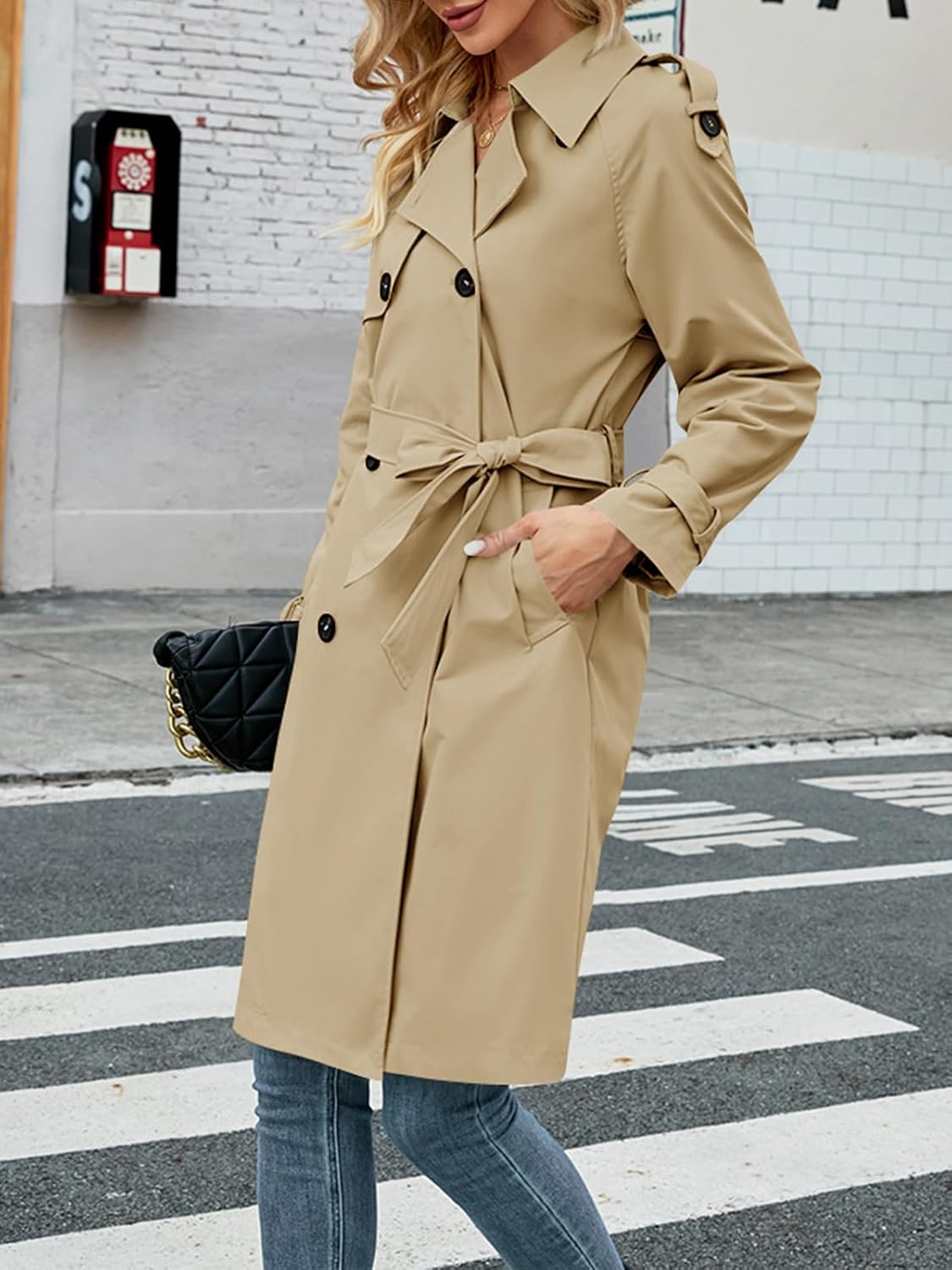 Detalle 2 de Women's Trench Coat in Cotton Blend