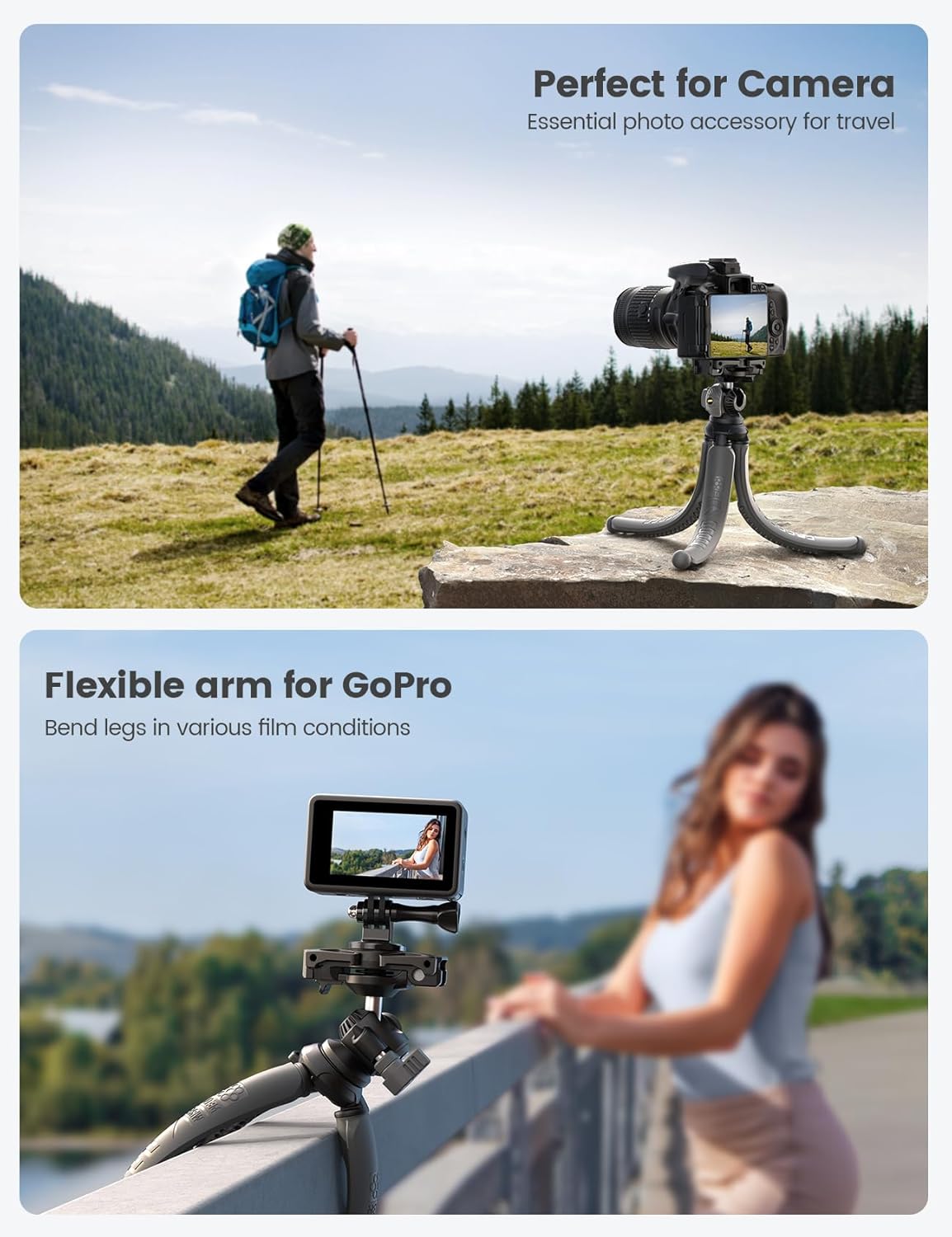 Detalle 2 de Lamicall 2025 mini flexible phone tripod