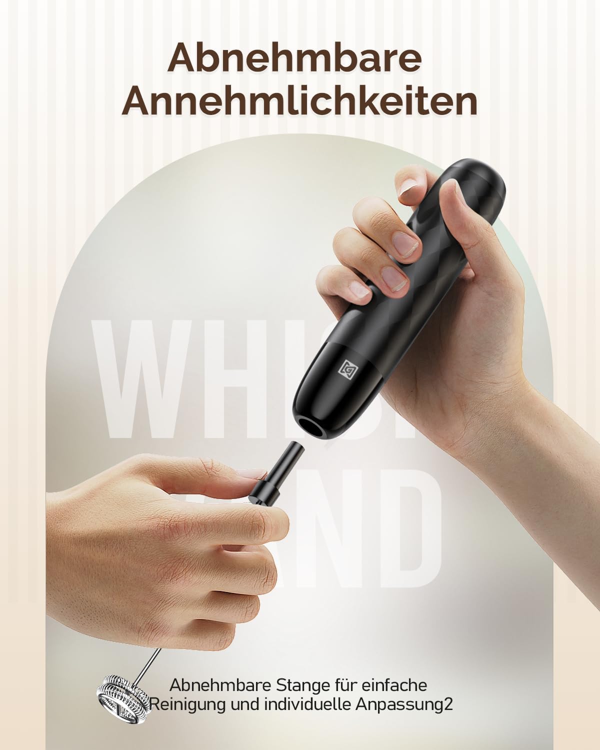 Thumbnail 4 de Maestri House LunaFro Mini Milchschaumförderer – kompakt, USB-C geladen