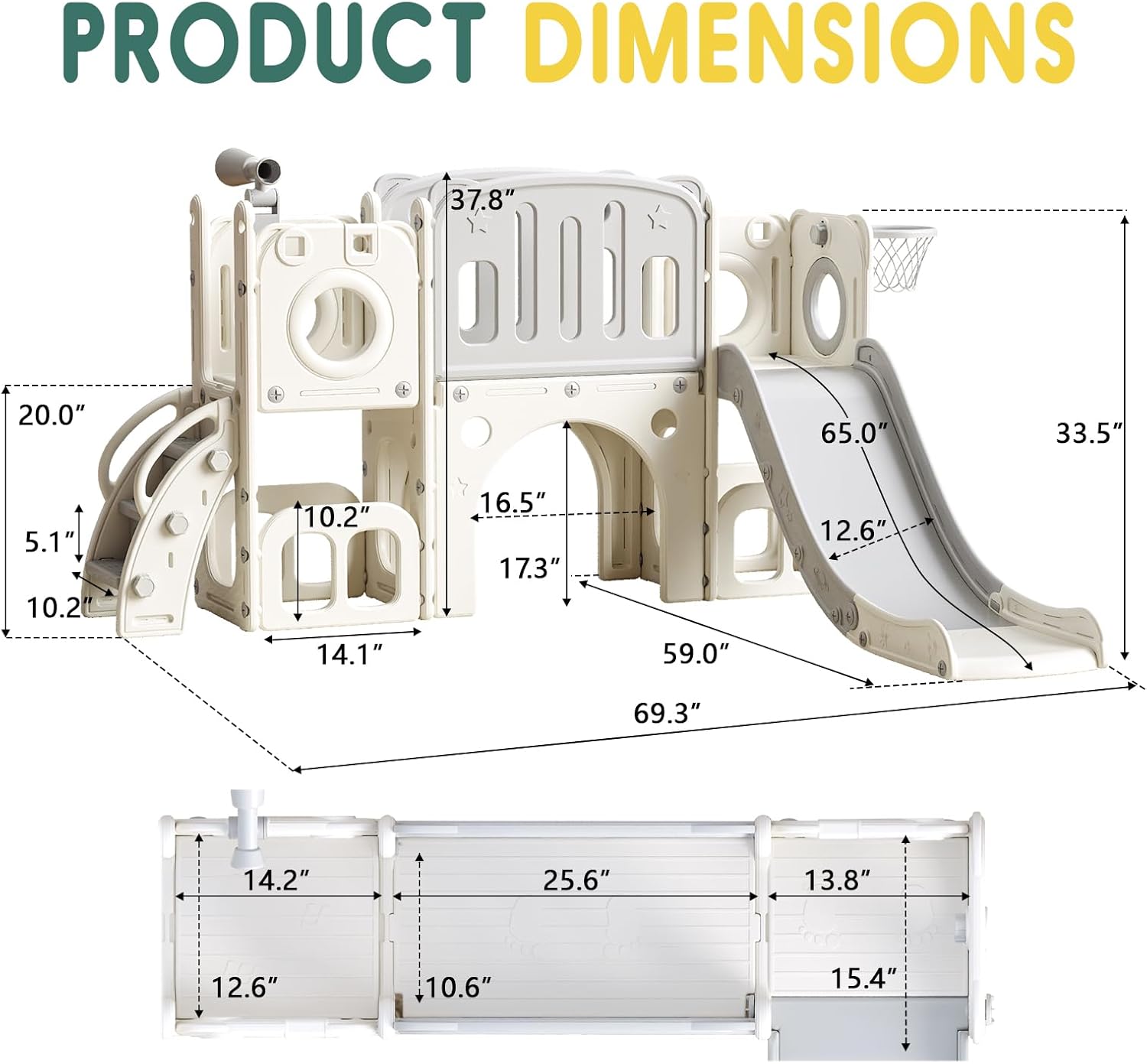 Thumbnail 6 de 8 in 1 Toddler Slide Set by MOCUTEEN: Portable Indoor/Outdoor Playground for Toddlers