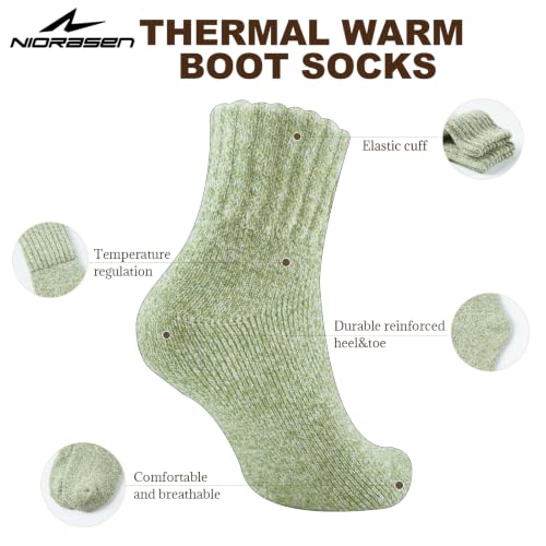 Detalle 2 de Niorasen Women's Thermal Socks, 3 Pairs, Wool with Full Terry Cushioning