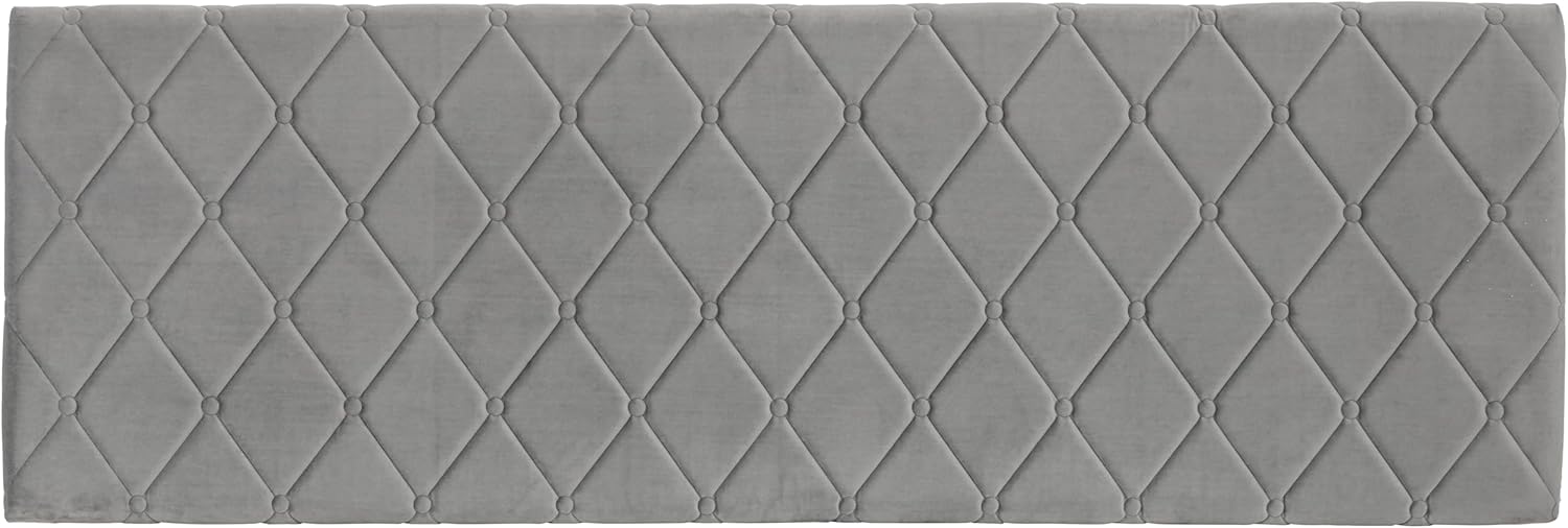Thumbnail 3 de Baroni Home Testata del Letto Imbottita in Velluto Beige con Struttura MDF - 152x55 cm