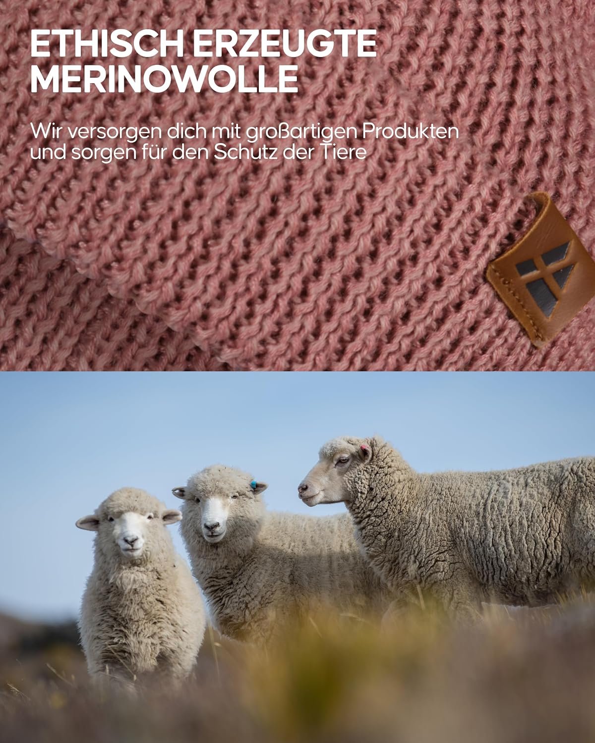 Thumbnail 4 de DANISH ENDURANCE Merino Mütze 55-61 cm 🧣