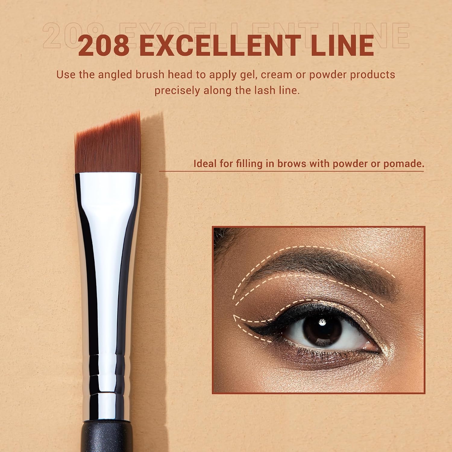 Detalle 1 de Jessup Eyelinerpinsel Set 3-teilig präzise