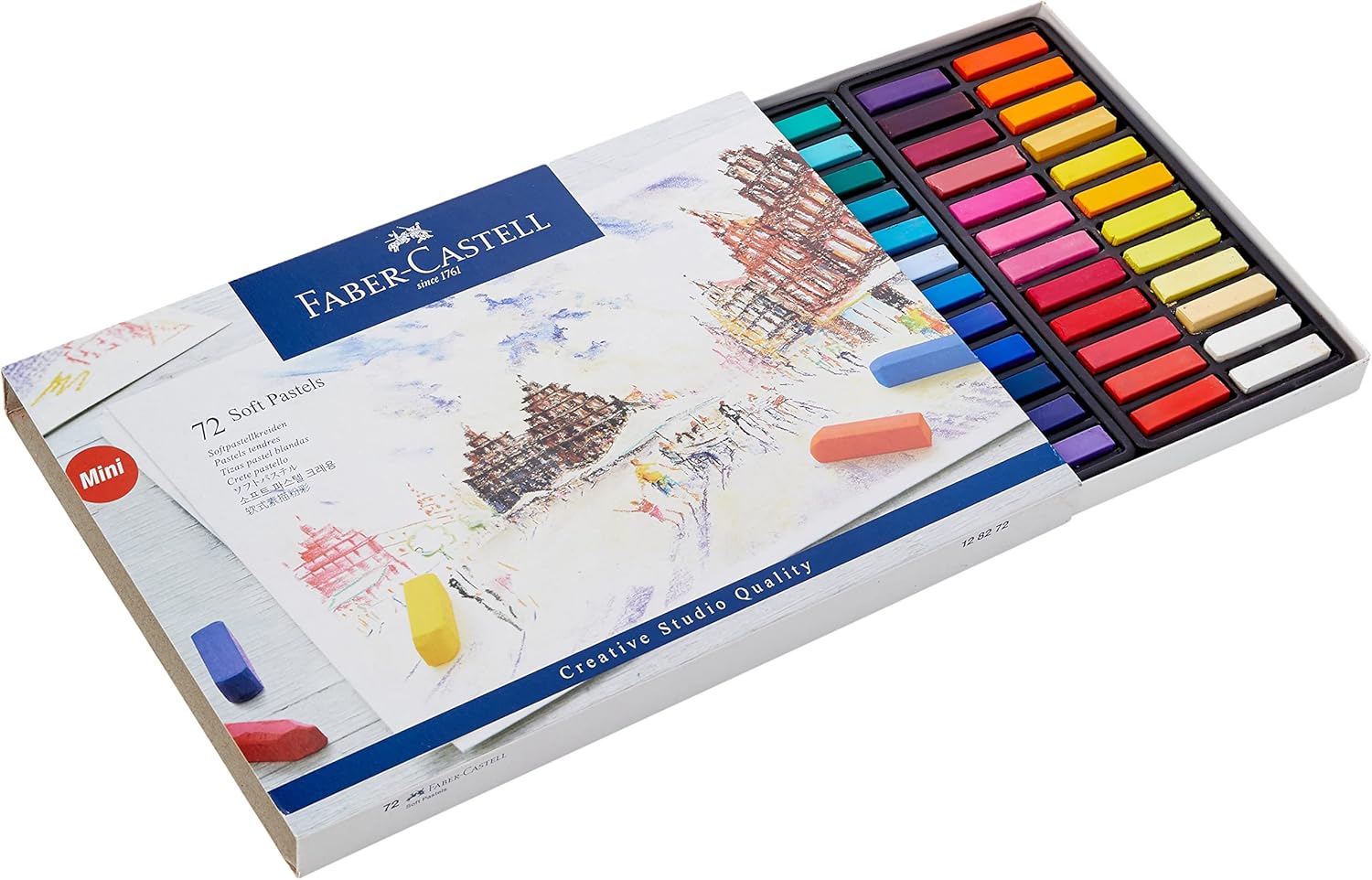 Detalle de FABER-CASTELL 128272 Softpastellkreide STUDIO QUALITY mini, 72er Etui