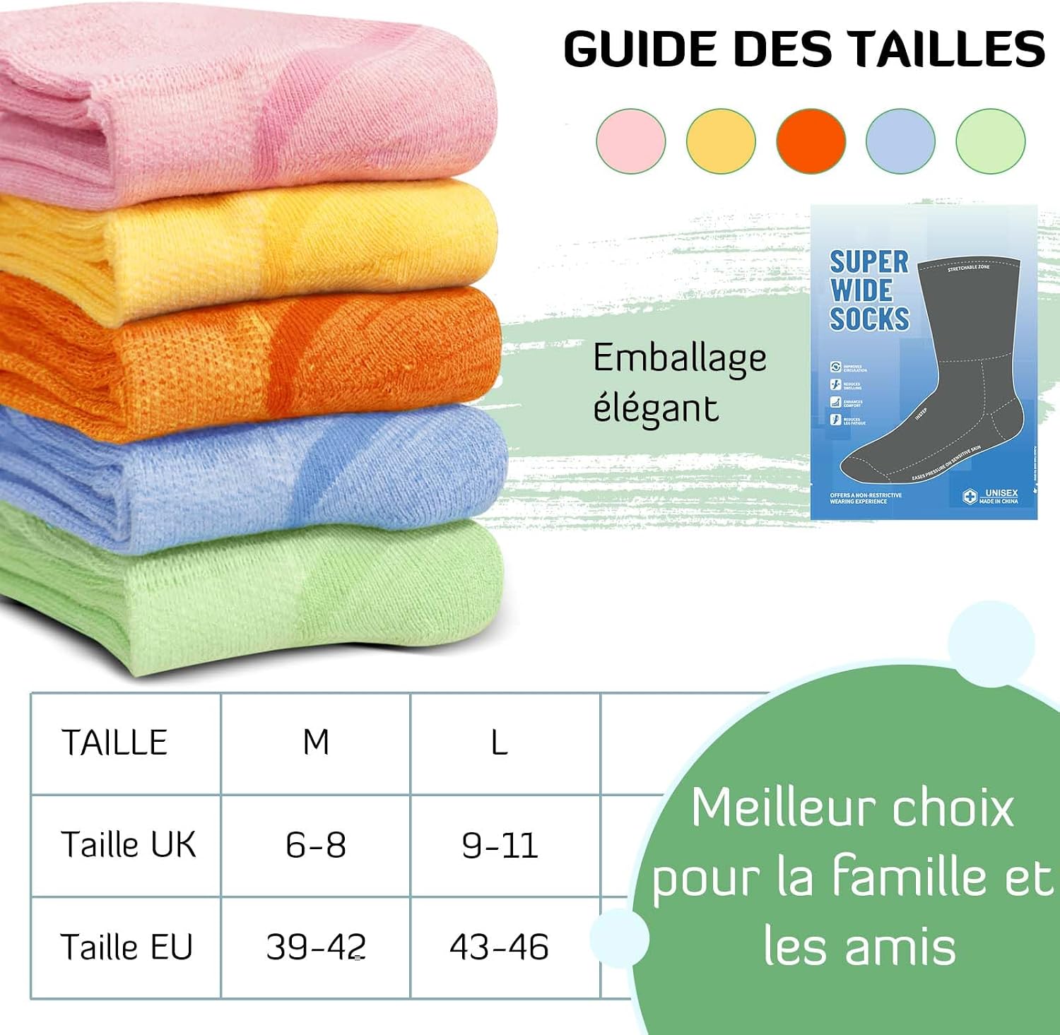 Thumbnail 5 de LOFIR Chaussettes Diabétiques en Bambou 39-46