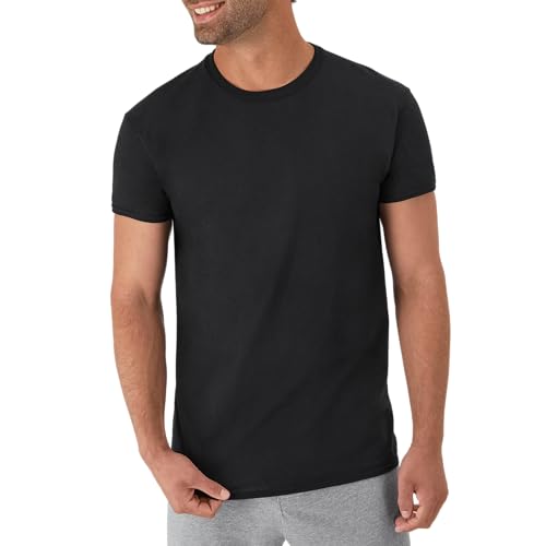 Detalle de Hanes Men's Cotton Moisture-Wicking Crew Tee Undershirts — 6 Pack (X-Large US)