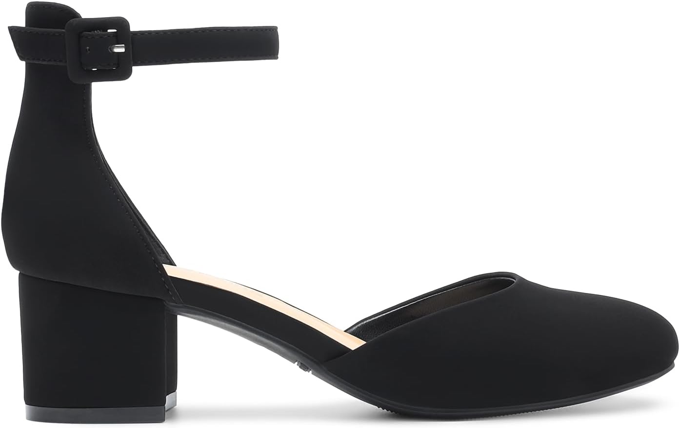 Detalle de DREAM PAIRS Women's Closed Round Toe Low Block Heels 👠