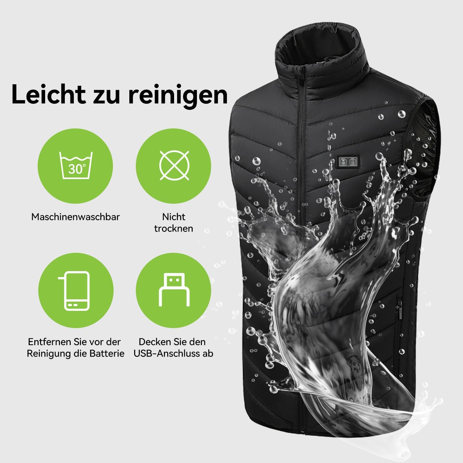 Detalle 2 de Beheizte Weste 20000 mAh mit 15 Zonen