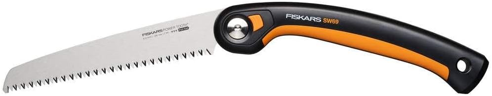 Detalle de Fiskars Plus Klappsäge SW69 21 cm – Vielseitige Klappsäge für dicke Stämme und Äste