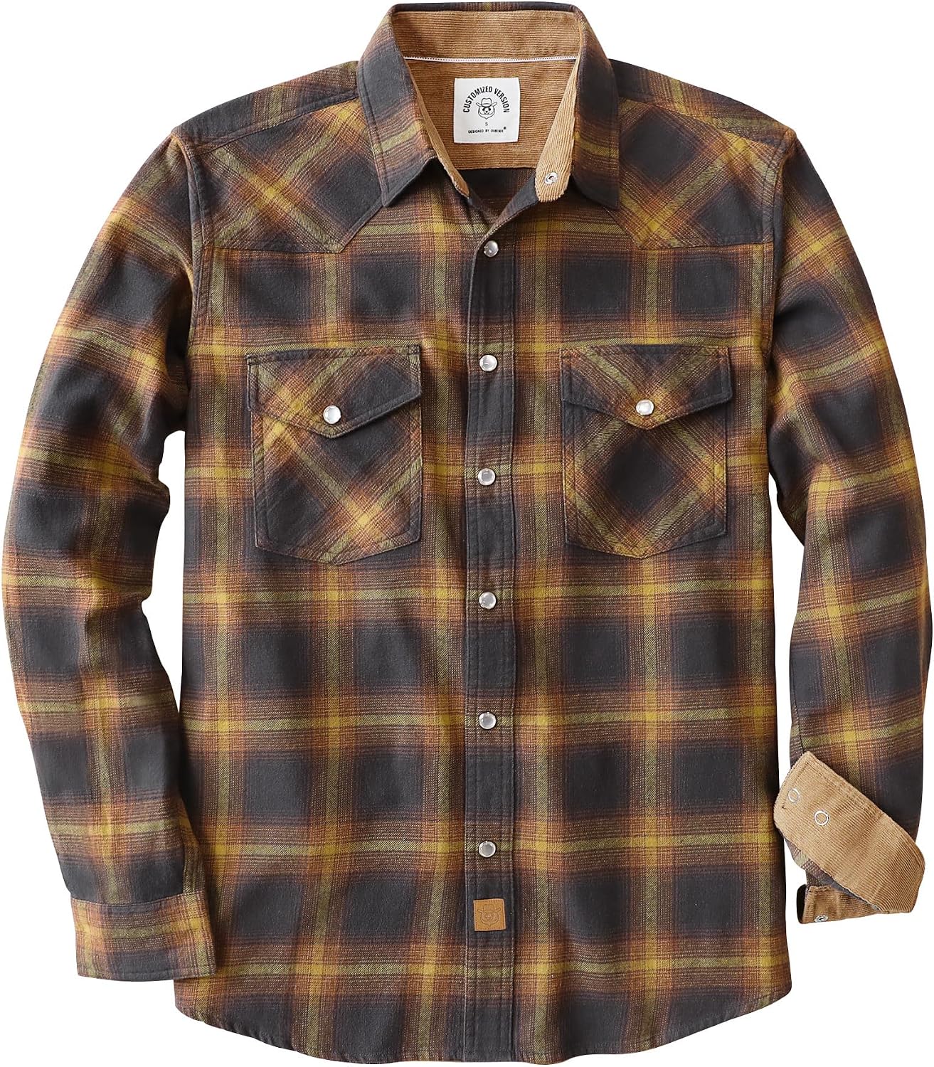 Detalle de Dubinik Flanellhemd Herren Regular Fit