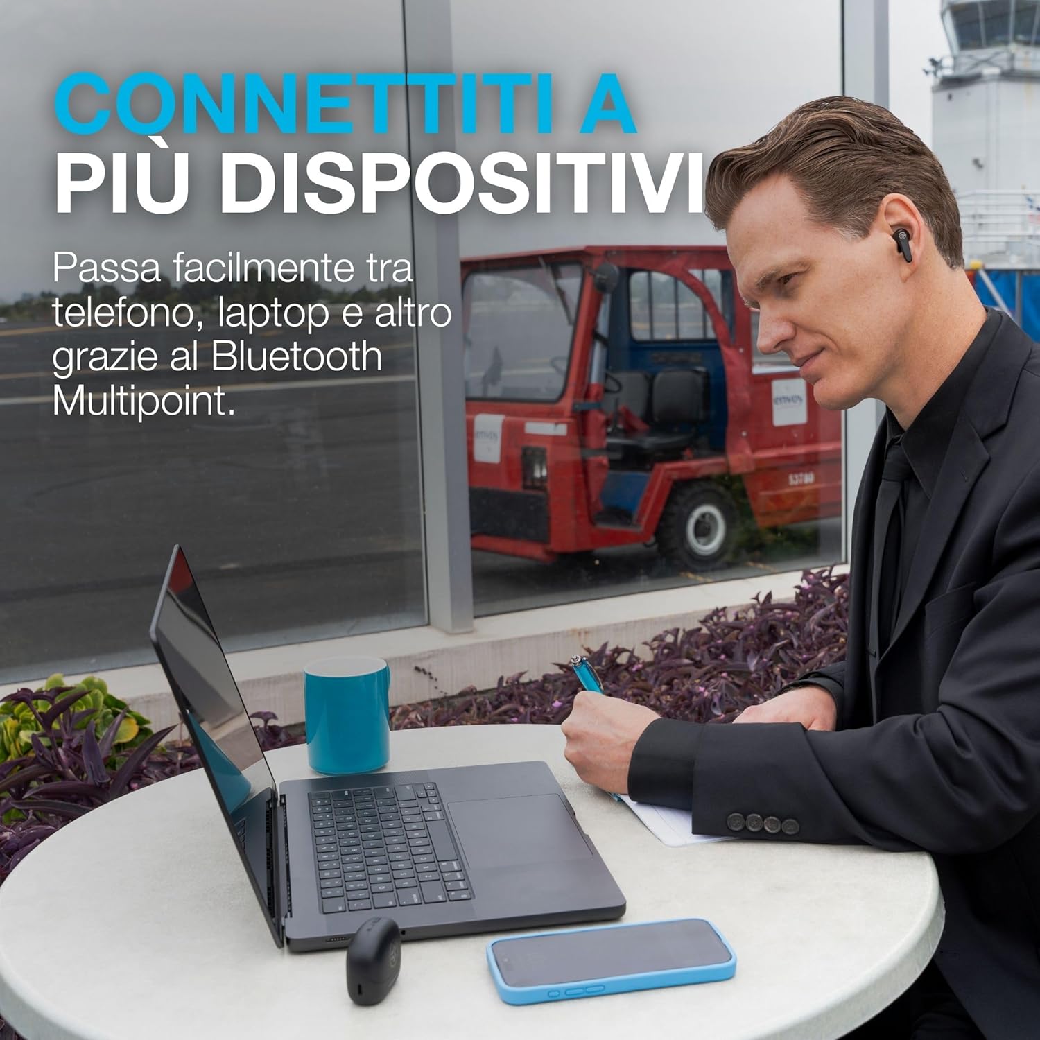 Thumbnail 4 de JLab JBuds Pods ANC Cuffie True Wireless Bluetooth con cancellazione rumore, IP55 e autonomia totale fino a 56+ ore (Cuffie Nero)