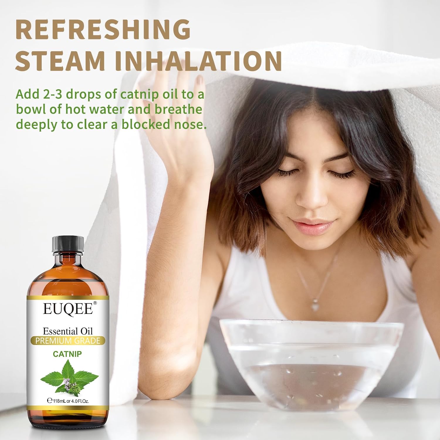 Thumbnail 3 de EUQEE Catnip Essential Oil 118ml: Fresh Herbal Aroma for Diffusers, DIY Projects, and Aromatherapy