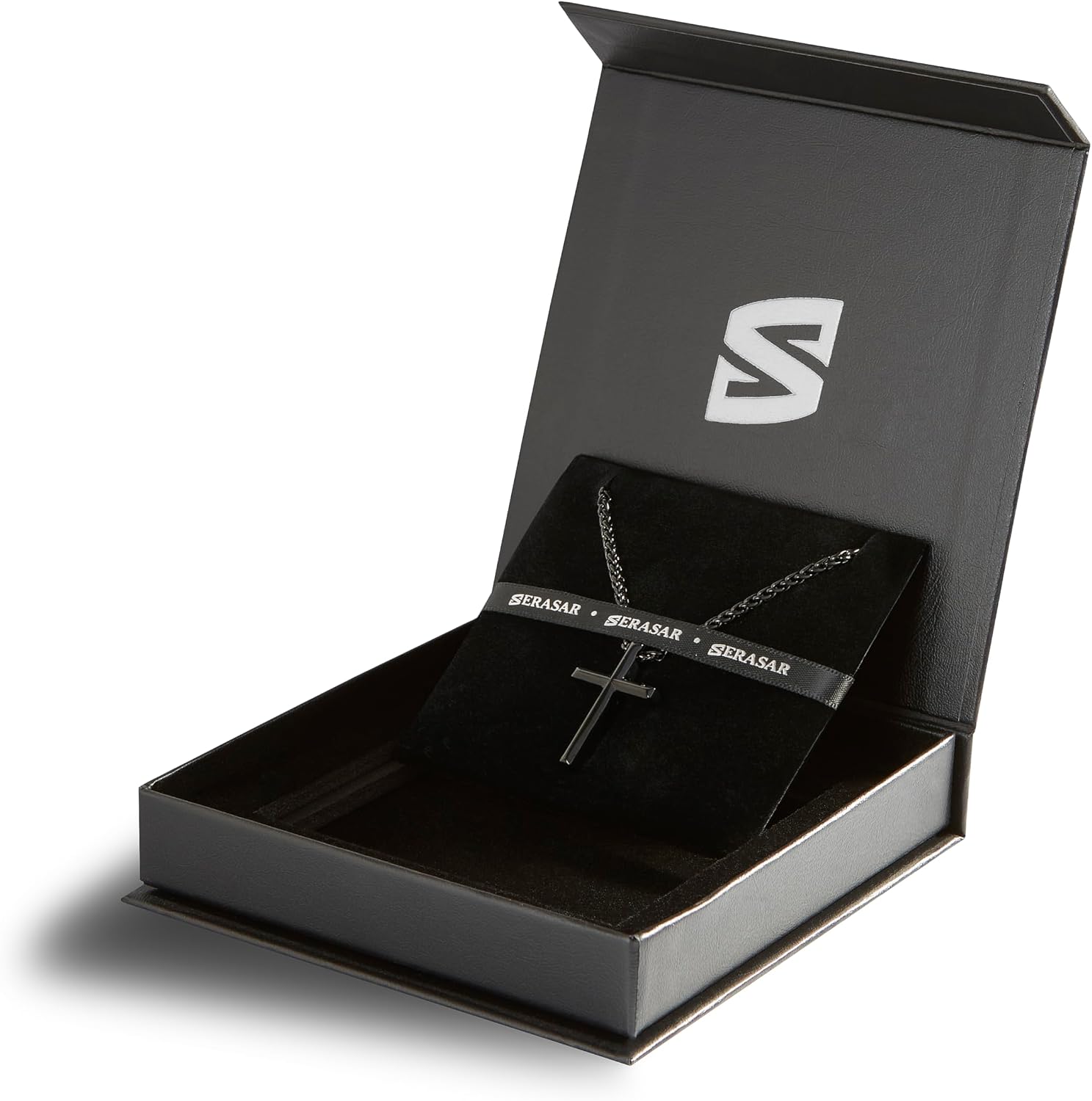 Thumbnail 1 de SERASAR Premium Collana Uomo [Trust] in acciaio chirurgico 316L – impermeabile, chiusura sicura, portagioie incluso