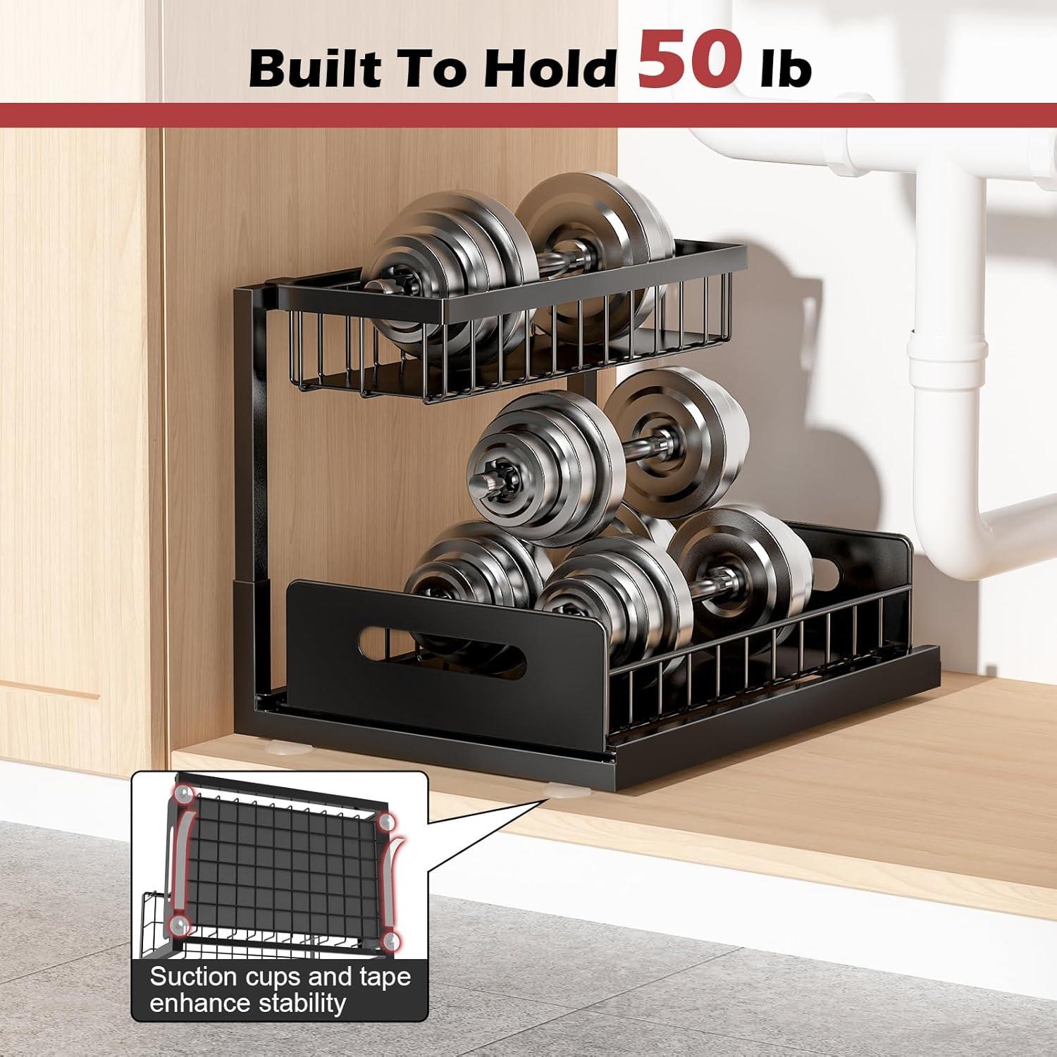 Thumbnail 5 de REALINN Under Sink Organizer 2-Pack