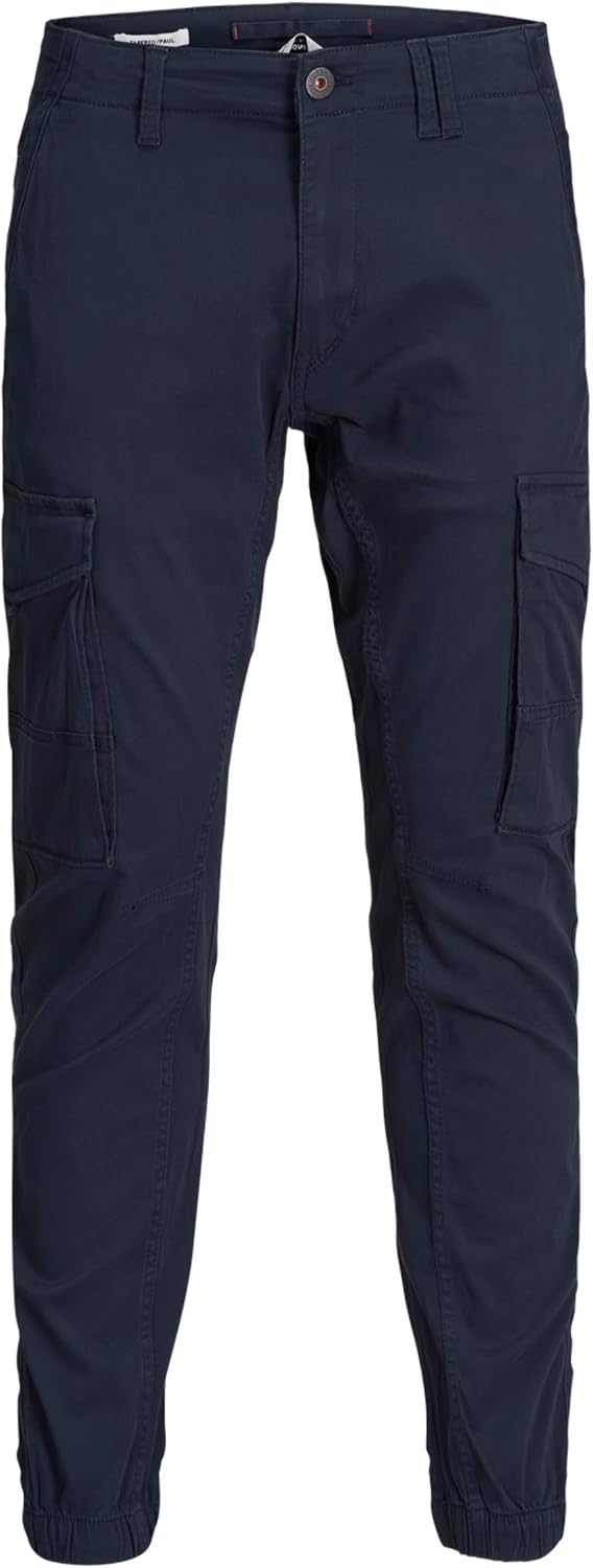 Detalle de JACK & JONES Cargo-Hose Slim Fit – lässige Cargohose mit Seitentaschen