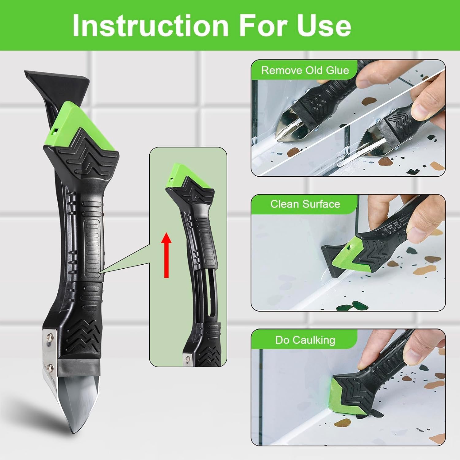Thumbnail 2 de Caulking Tool 3 in 1 Sealant Finishing Tool ⌛📏