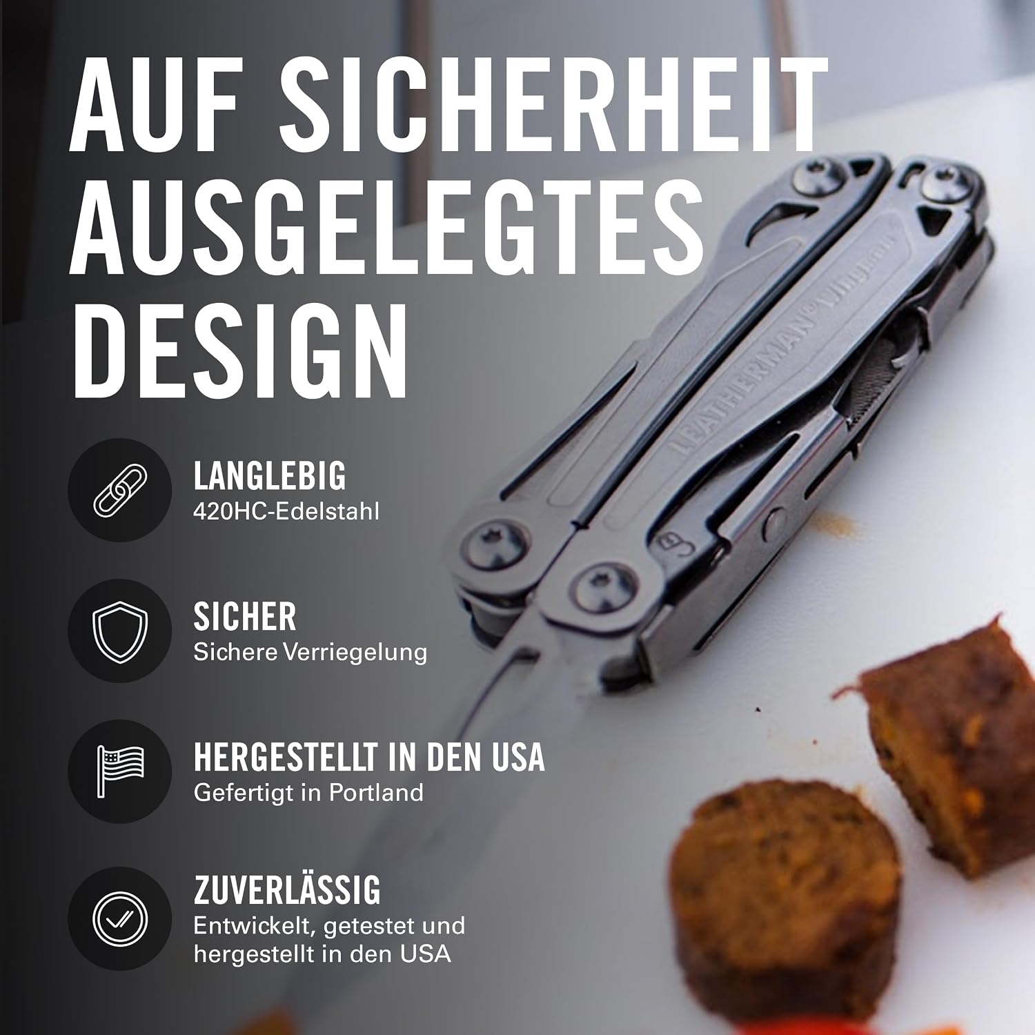 Detalle de Leatherman Wingman Multi-Tool – 14 Werkzeuge, Edelstahl, kompakt und zuverlässig