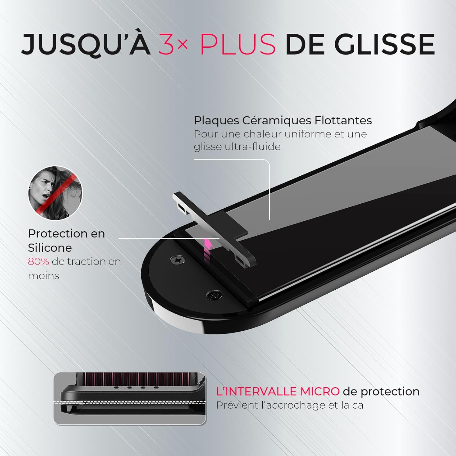 Thumbnail 4 de TYMO Lisseur Cheveux Professionnel 2 en 1 : Brosse Lissante Ionique et Fer à Lisser Boucleur