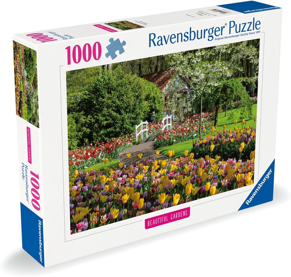 Detalle 2 de Ravensburger Puzzle 1000 pièces Jardin de Keukenhof