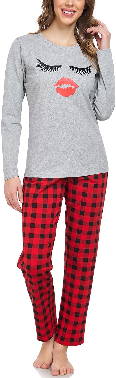 Detalle de EISHOPEER Women's Cotton Pajamas Set