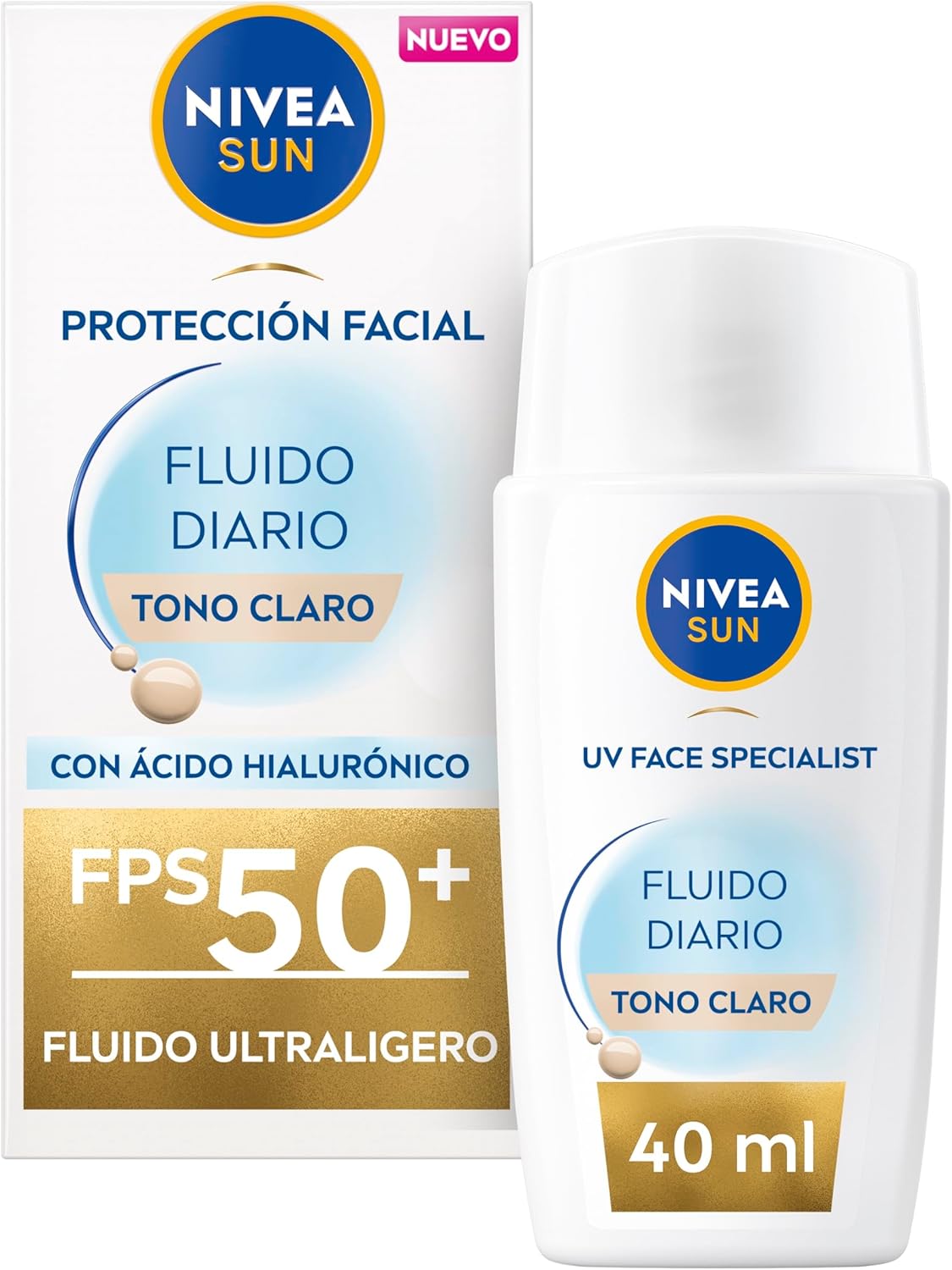 Detalle de NIVEA SUN Fluido Diario con Color FPS 50+ 40 ml