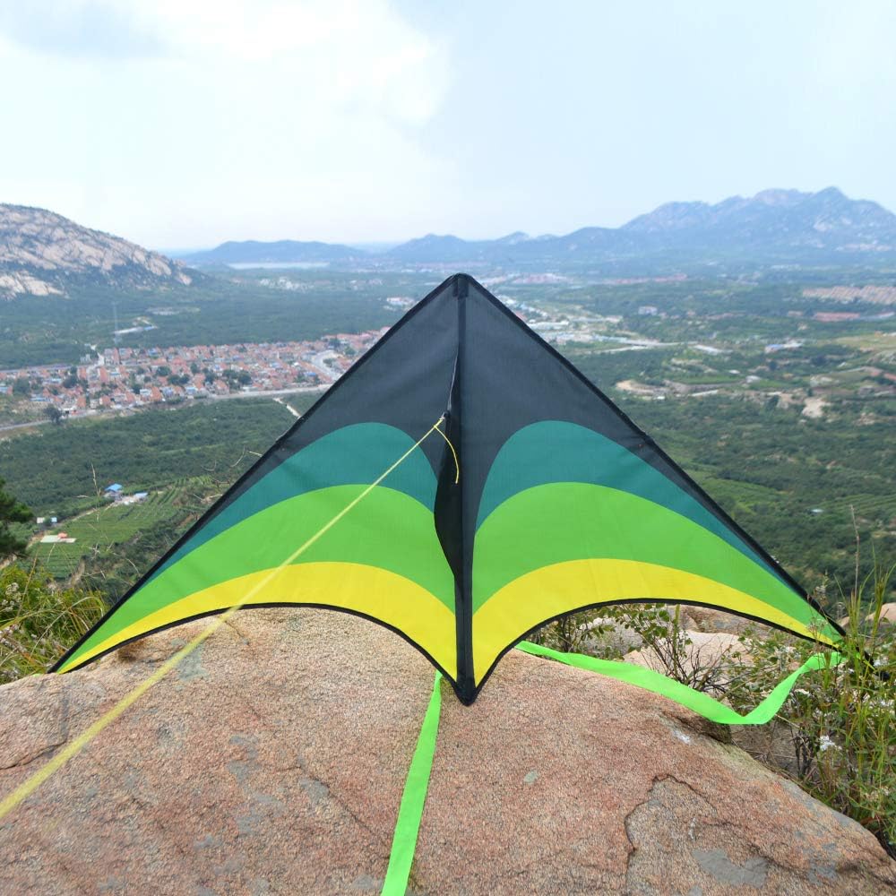 Detalle de Mint's Colorful Life Delta Kite: Easy, Family-Friendly Fun for Beach Days