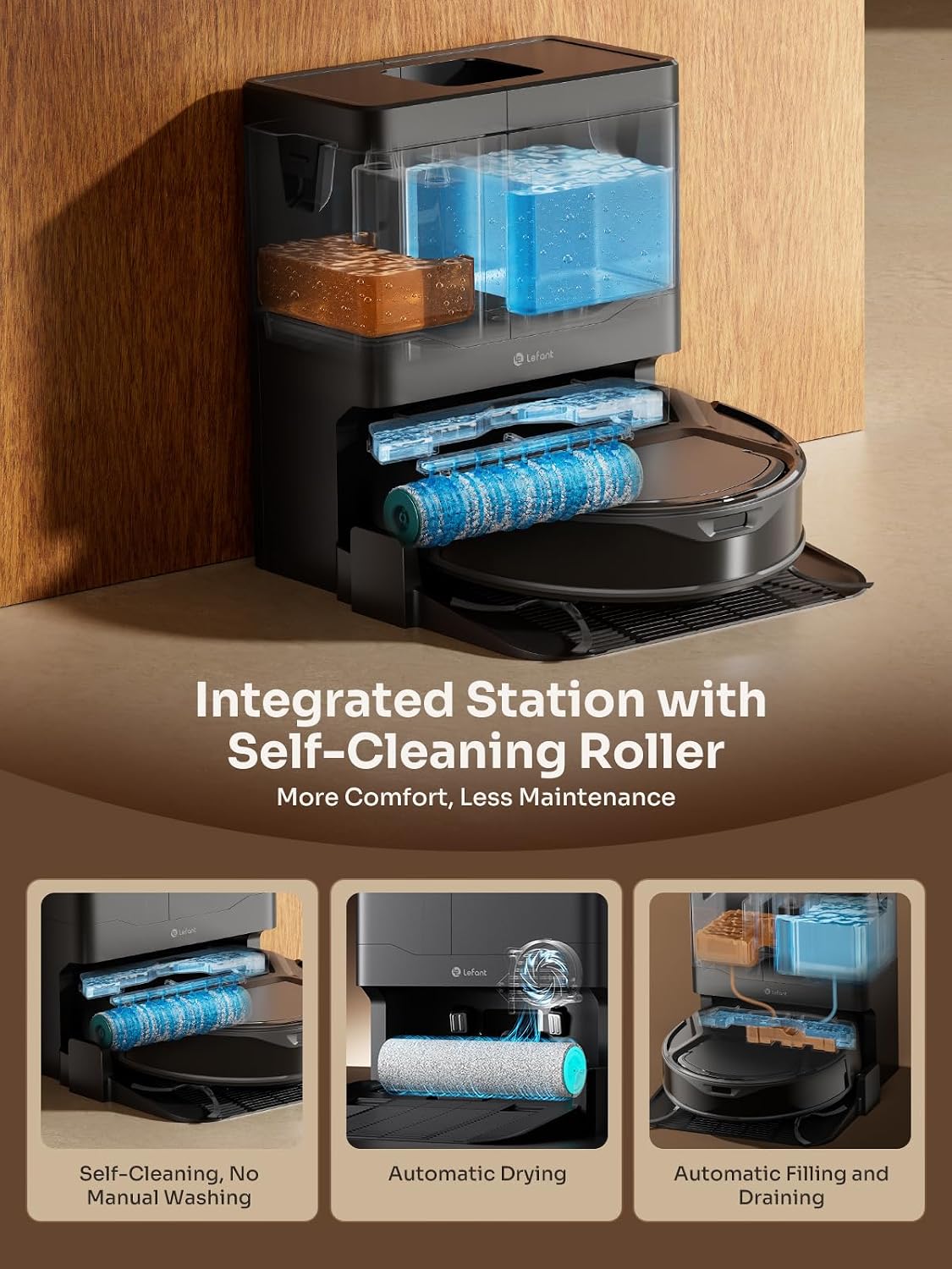 Thumbnail 6 de Lefant M210 OMNI Robot Vacuum and Mop with 20,000Pa Suction and Self-Cleaning Base