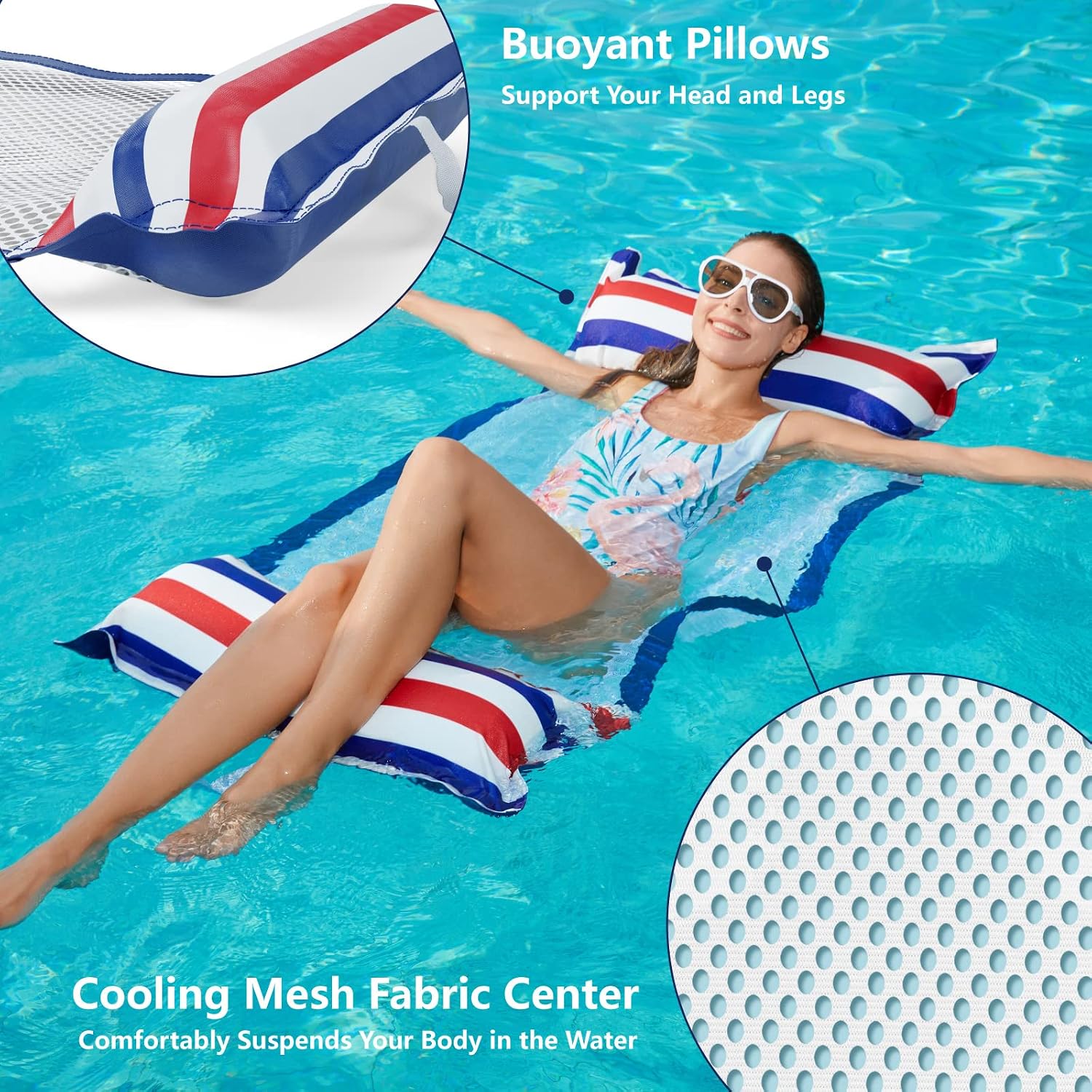 Detalle de Jasonwell Pool Hammock Float 4-in-1