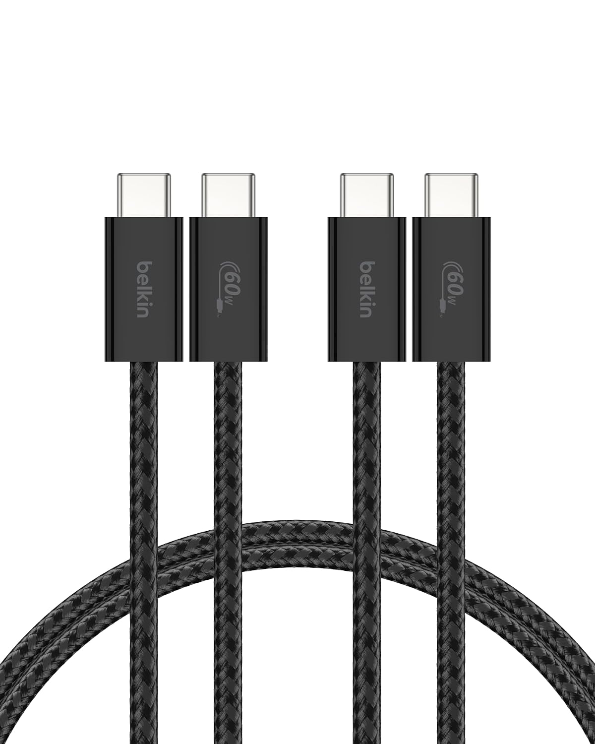 Thumbnail 6 de Belkin BoostCharge USB-C-kabel, 2-pack, 1,5 m, 60 W, flätad och rosa