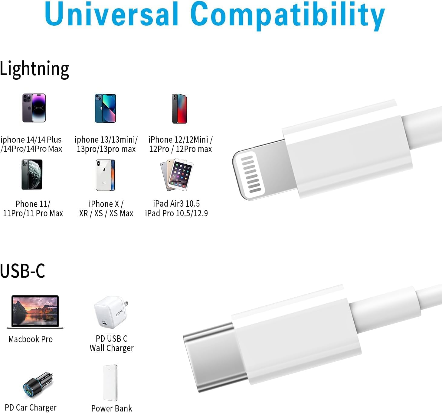 Thumbnail 4 de RCTech USB C to Lightning 6FT Cable