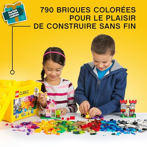 Detalle de LEGO Classic La Boîte de Briques Créatives Deluxe – Jeu Créatif avec Espace de Rangement (10698)