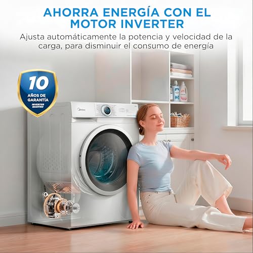 Thumbnail 7 de Lavadora Midea 8 kg con motor Inverter, 1350 rpm y Vapor HealthGuard