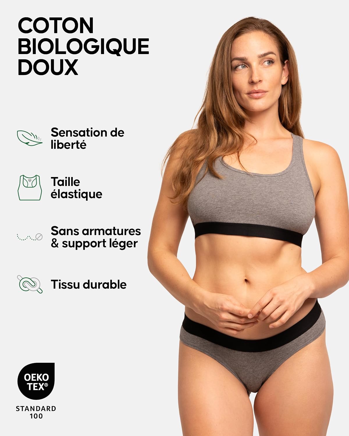 Detalle 2 de DANISH ENDURANCE Strings Coton Bio Stretch 3 piĂšces đ©Č