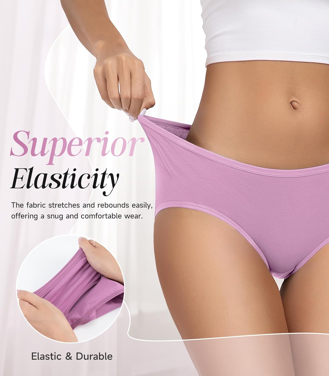 Detalle 2 de TANSTC Mutande donna in cotone 6 slip